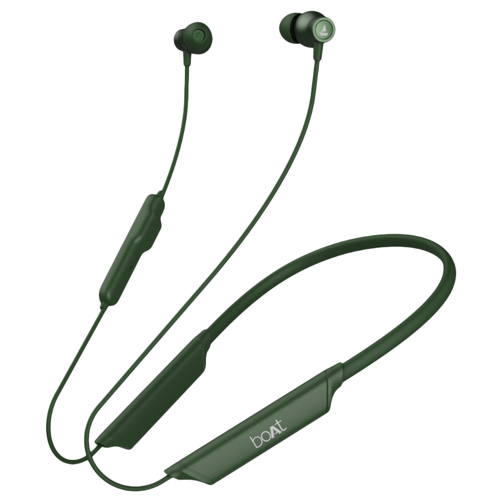 boAt Rockerz 80 Pro Neckband with Environmental Noise Cancellation IPX4 Water Resistant ASAP Charge Amber Green